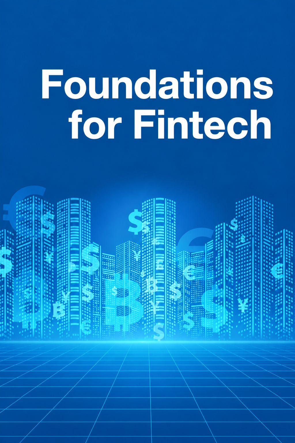 Foundations for Fintech cover with a blue financial city skyline